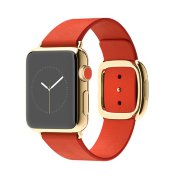 Apple Watch 38mm 18-Karat Yellow Gold Case with Bright Red Modern Buckle