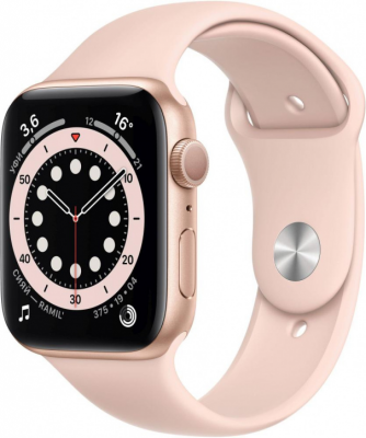 Apple Watch Series 6 GPS 44 мм корпус из алюминия розовый ремешок розовый У этих часов есть новый датчик и специальное приложение для измерения уровня кислорода в крови. И много других продвинутых функций для здорового образа жизни. Apple Watch Series 6 — это мощное устройство, которое бережно заботится о вас.