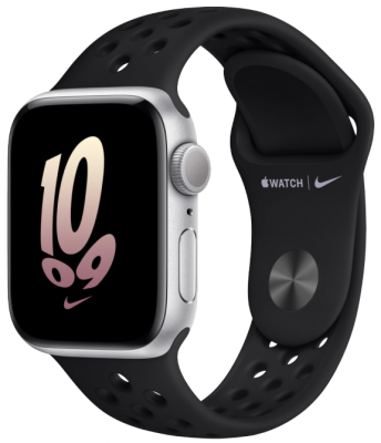 Apple Watch Nike SE 2022 GPS 40 мм корпус из алюминия серебристый, спортивный ремешок черный Смарт-часы Apple Watch SE второго поколения — стильный аксессуар, способный дополнить любой образ, а также незаменимый помощник в ваших тренировках.