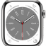 Apple Watch Series 8 45 мм корпус из алюминия серебристый, спортивный ремешок белый - Apple Watch Series 8 45 мм корпус из алюминия серебристый, спортивный ремешок белый