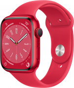 Apple Watch Series 8 45 мм корпус из алюминия (PRODUCT)RED, спортивный ремешок (PRODUCT)RED