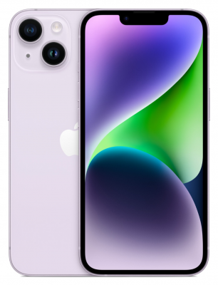 Apple iPhone 14 128 ГБ фиолетовый IPhone 14 – это базовая модель от лидера рынка смартфонов, старт продаж которой начался осенью 2022 года. По дизайну модель повторяет предшествующую 13 модель, зато набор цветового исполнения смартфона изменился.