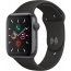 Apple Watch Series 5, 44 мм, корпус из алюминия цвета «серый космос», спортивный браслет чёрного цвета - Apple Watch Series 5, 44 мм, корпус из алюминия цвета «серый космос», спортивный браслет чёрного цвета