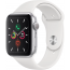Apple Watch Series 5, 44 мм, корпус из алюминия серебристого цвета, спортивный браслет белого цвета - Apple Watch Series 5, 44 мм, корпус из алюминия серебристого цвета, спортивный браслет белого цвета