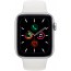 Apple Watch Series 5, 44 мм, корпус из алюминия серебристого цвета, спортивный браслет белого цвета - Apple Watch Series 5, 44 мм, корпус из алюминия серебристого цвета, спортивный браслет белого цвета