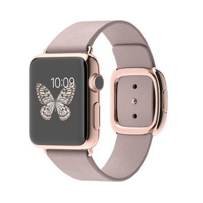 Apple Watch 38mm 18-Karat Rose Gold Case with Rose Gray Modern Buckle Apple Watch - умные часы, ориентированные на людей, любящих функциональные, но при этом стильные устройства.