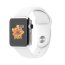 Apple Watch 38mm Stainless Steel Case with White Sport Band - Apple Watch 38mm Stainless Steel Case with White Sport Band