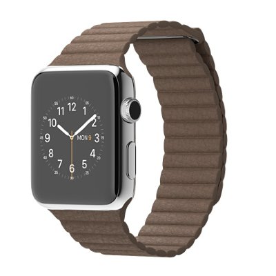Apple Watch 42mm Stainless Steel Case with Light Brown Leather Loop Apple Watch - умные часы, ориентированные на людей, любящих функциональные, но при этом стильные устройства.