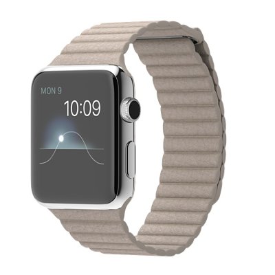 Apple Watch 42mm Stainless Steel Case with Stone Leather Loop Apple Watch - умные часы, ориентированные на людей, любящих функциональные, но при этом стильные устройства.