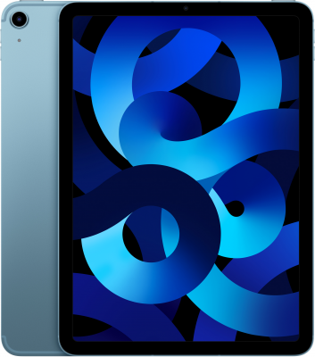 Apple iPad Air (2022) 10,9&quot; Wi-Fi 64 ГБ голубой Pad Air - это планшет среднего уровня в линейке устройств Apple, занимающий положение между iPad 9 и топовым iPad Pro 11.