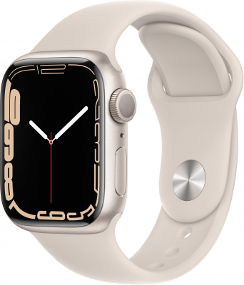 Apple Watch Series 7 41 мм корпус из алюминия «сияющая звезда» спортивный ремешок «сияющая звезда» Apple Watch Series 7 показывают максимум. Большой продвинутый дисплей. Самые прочные Apple Watch в истории. Мощные инновации для заботы о здоровье. Более быстрая зарядка: до 33% быстрее.
