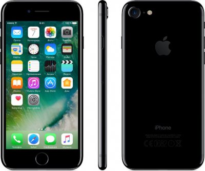 Apple iPhone 7 128GB Onix Black iPhone​ 7 Чёрный на 128ГБ глянец выполнен в металлическом корпусе с круглыми очертаниями граней​ и обладает защитой IP67 ​от брызг и воды. Данная модель оснащена мощным аккумулятором, новой системой камер для фото- и видеосъёмки и полностью переработанной кнопкой «Домой.
