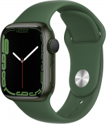Apple Watch Series 7 45 мм корпус из алюминия зеленый спортивный ремешок «зелёный клевер»