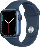 Apple Watch Series 7 45 мм корпус из алюминия синий спортивный ремешок «синий омут»