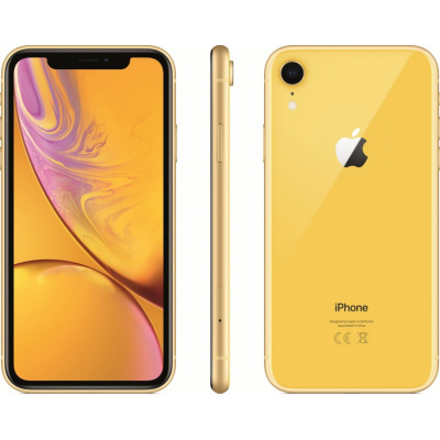 Apple iPhone XR 64 GB Yellow Айфон XR 64ГБ Жёлтый получил инновационный ЖК-дисплей Liquid Retina диагональю 6,1 дюйма. Передовые технологии обеспечивают точную цветопередачу и высокую детализацию изображения. Прочное стекло плотно прилегает к алюминиевому корпусу, что гарантирует надежную защиту от воды.